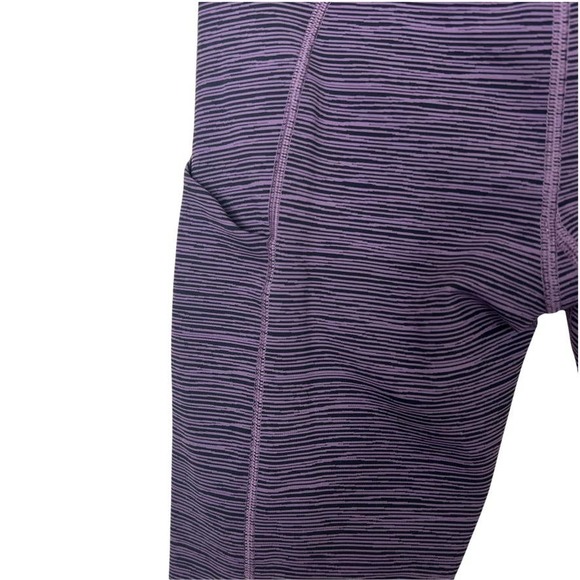 Athleta Ultimate Linear Lines Capri Striped Leggings Size Small Volcanic Violet - Picture 7 of 10